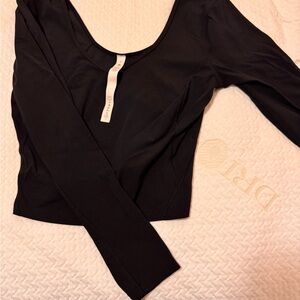 Lululemon Athletica Black Crop Top
